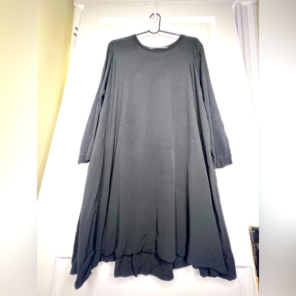 Enza Costa Woven Trapeze Dress Rayon 2 Medium Black - Picture 2 of 9